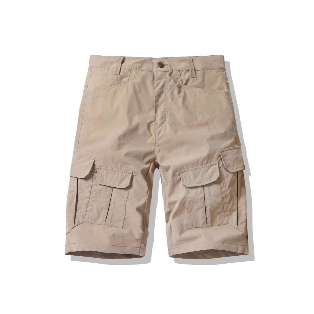 Herre multifunktionelle Cargo-Shorts med praktiske sidelommer og elastisk talje Stilla