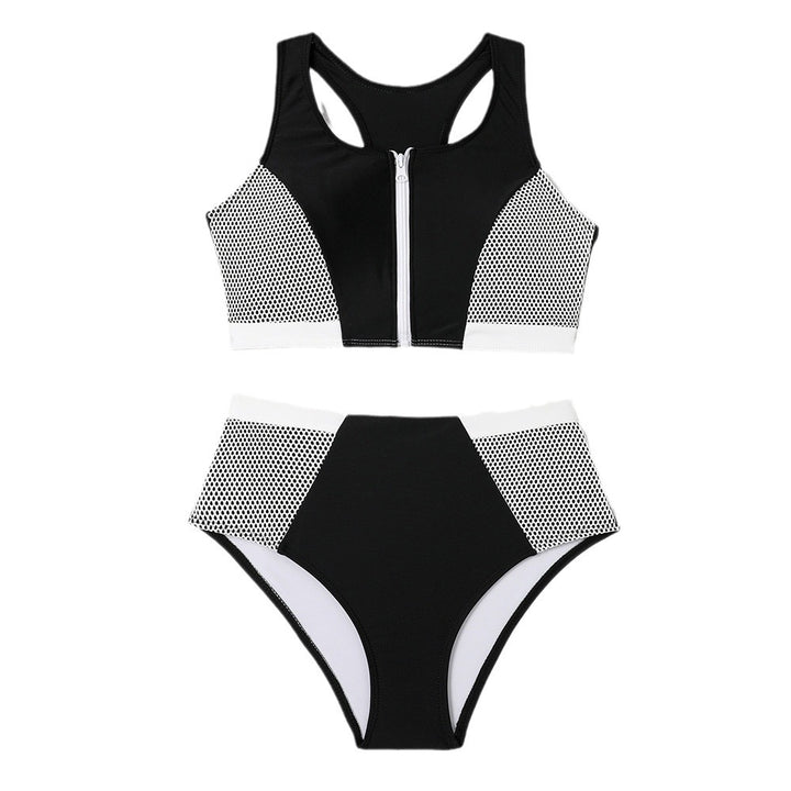 Dame Sport-Bikini-Sæt med lynlås og netindlæg Stilla