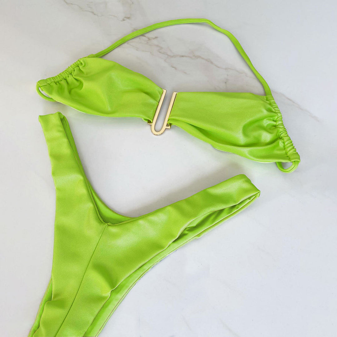 Dame Bikini-sæt med stilfuld knude og elegant design Stilla