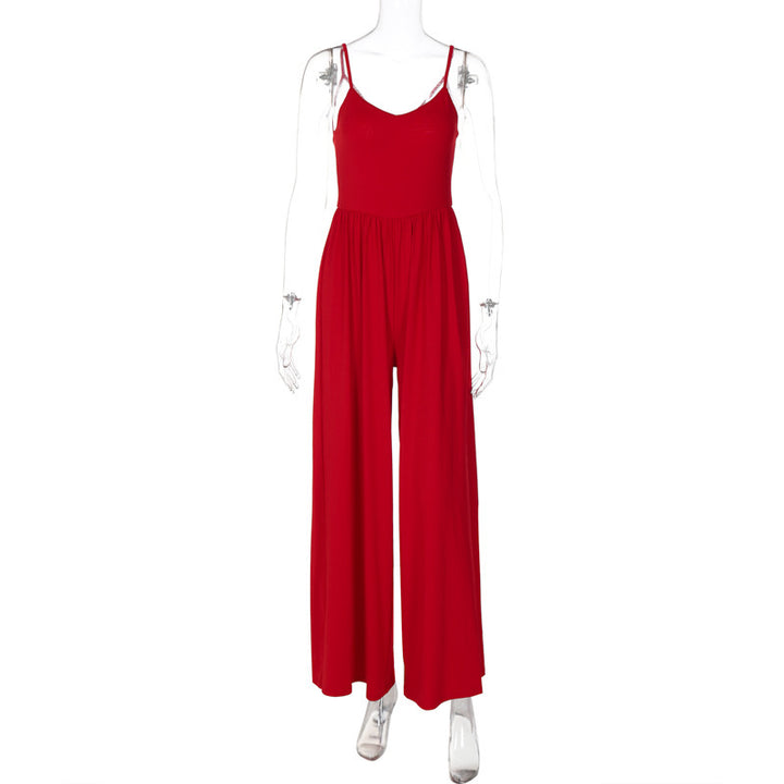 Dame Elegant Jumpsuit med luftig pasform og fine stropper Stilla