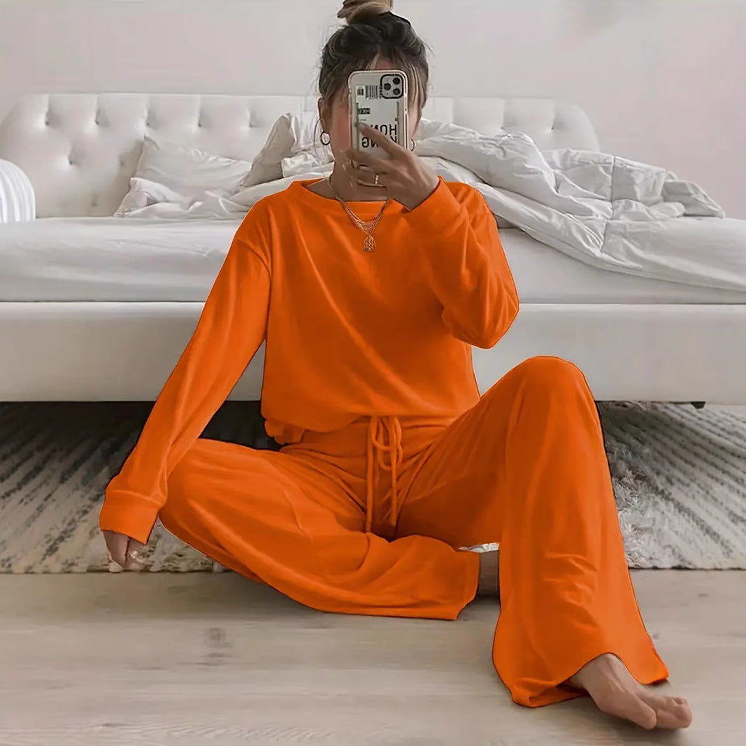 Dame loungewear-sæt med afslappet pasform og høj kvalitet bomuldsblanding Stilla