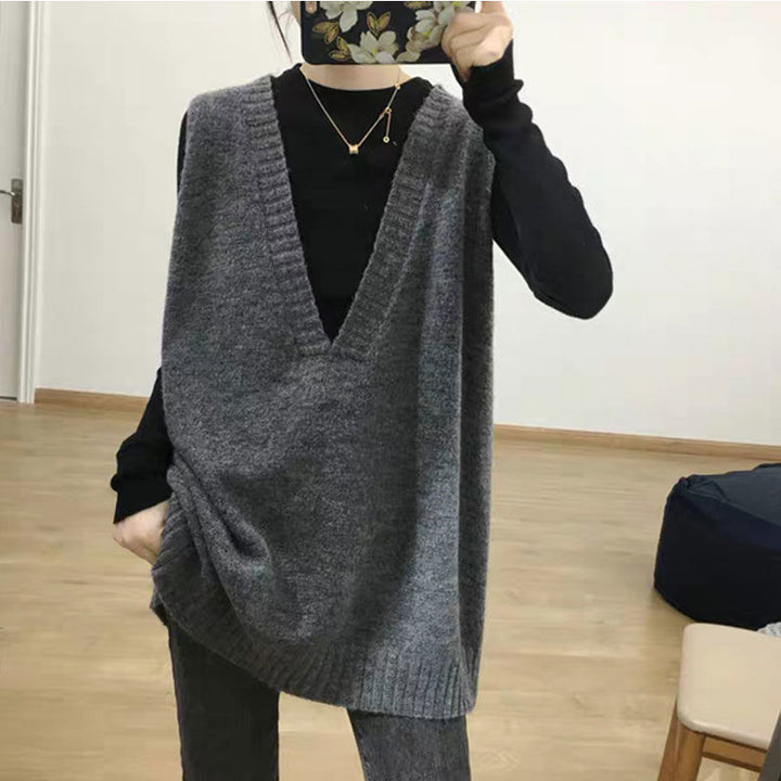 Dame Oversized Let Strikpullover Stilla