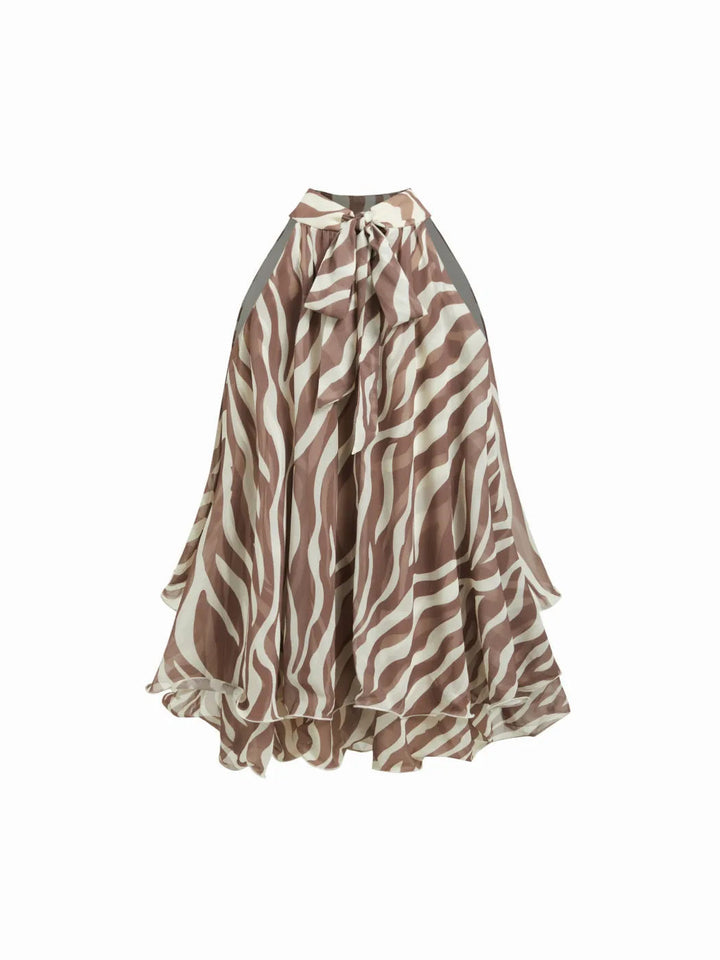 Damer Svingende Chiffon Nederdel med Sløjfelukning Skovae
