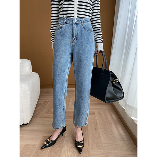 Kvindernes højtaljede jeans med cropped pasform Stilla