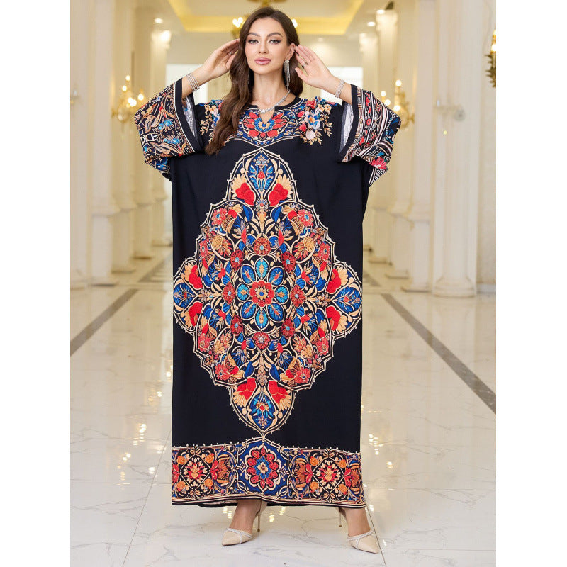 Damer Eksklusiv Broderet Kaftan Kjole Stilla