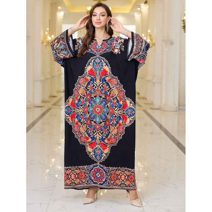 Damer Eksklusiv Broderet Kaftan Kjole Stilla