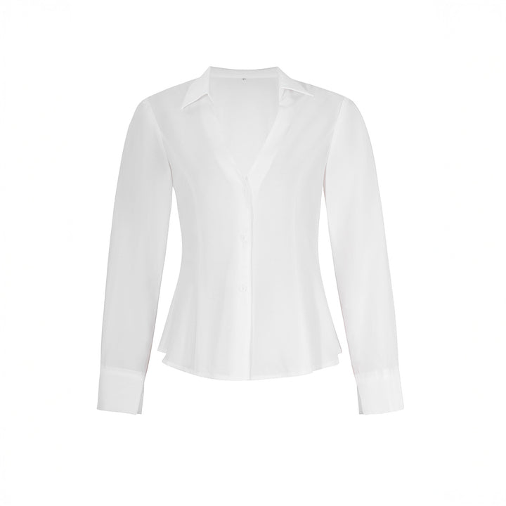 Dame Klassisk Bluse med tætsiddende pasform og elegante knapdetaljer Stilla