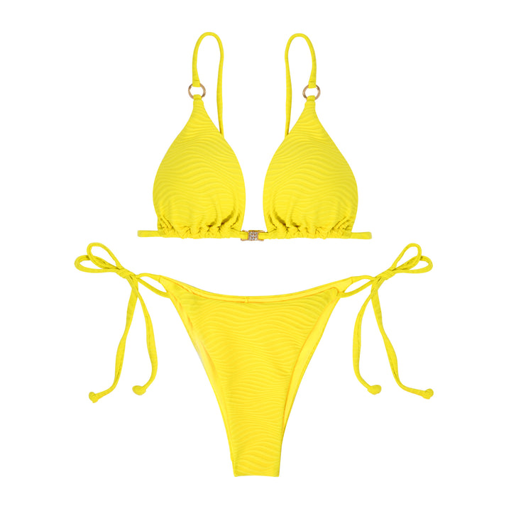 Dame Triangel-Bikini med raffinerede ringe Skovae