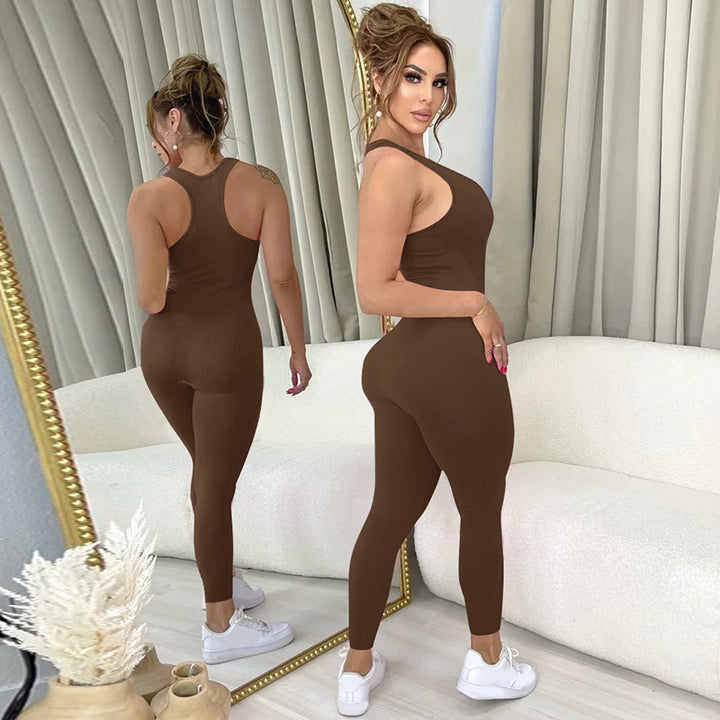 Dame Sporty Langærmet Jumpsuit med Lynlås Stilla