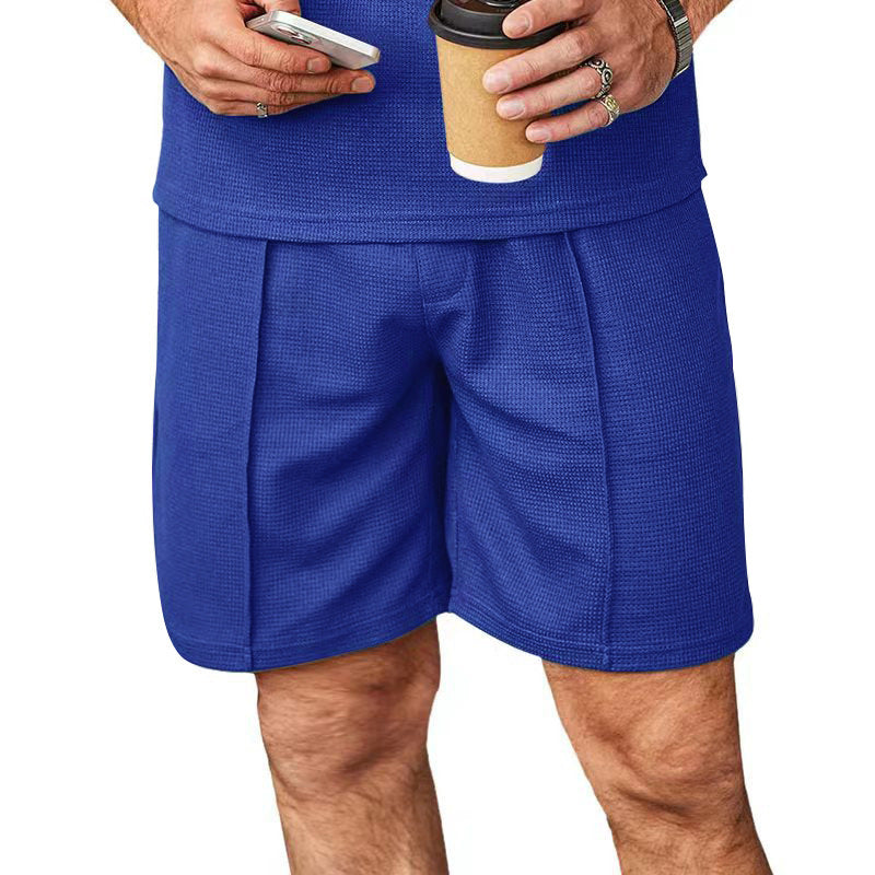 Herrer fritidsshorts med struktureret stof og elastisk talje Stilla