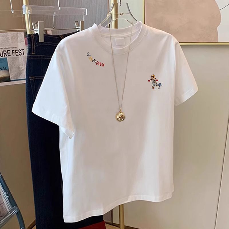 Femme Grafik Broderet Casual T-Shirt Stilla