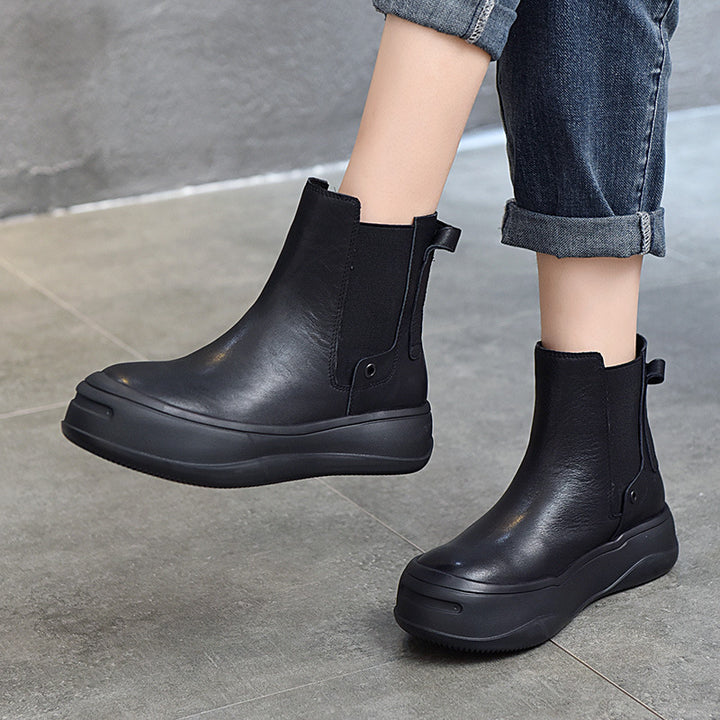 Dame modische Chelsea-Boots med komfortabel gummisål og elastiske indsatser Stilla