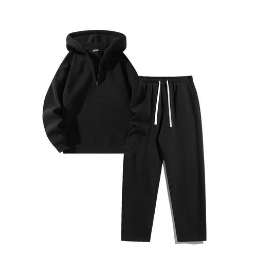 Kvinders sporty hoodie sæt med praktisk zipjakke og komfortable joggingbukser Skovae