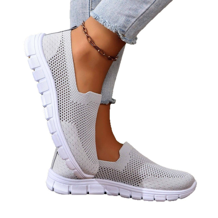 Dame behagelige Slip-On sneakers med åndbart mesh-overmateriale og fleksibel sål Stilla