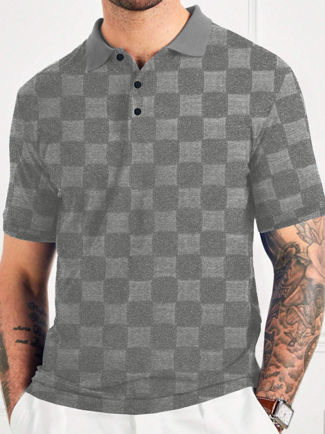 Herrer polo skjorte med struktureret design og fashionable knapper Stilla