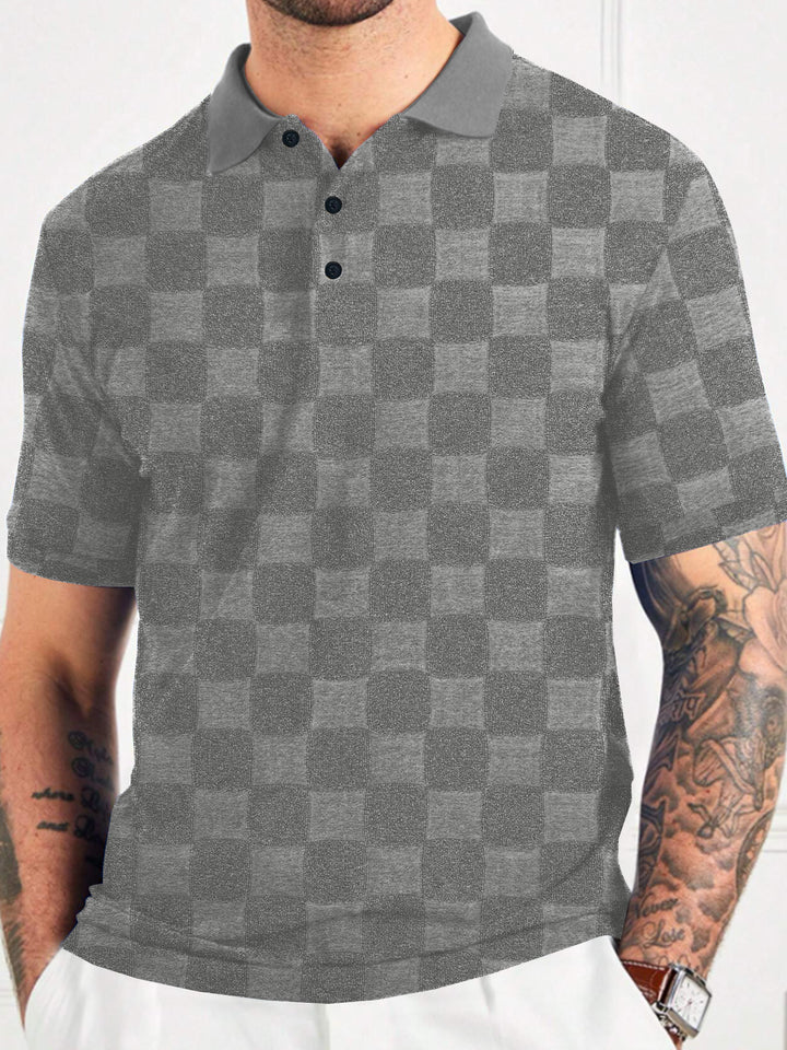 Herrer polo skjorte med struktureret design og fashionable knapper Stilla
