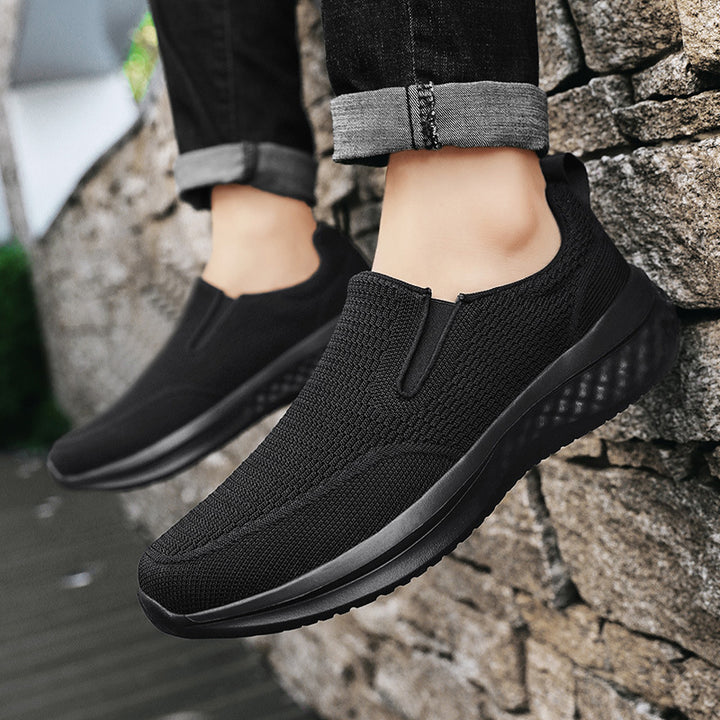 Unisex nan nahtløs slip-on sneakers med viskoelastisk indlægssål, fleksibel dæmpningssåle og åndbart strikoverdel Skovae