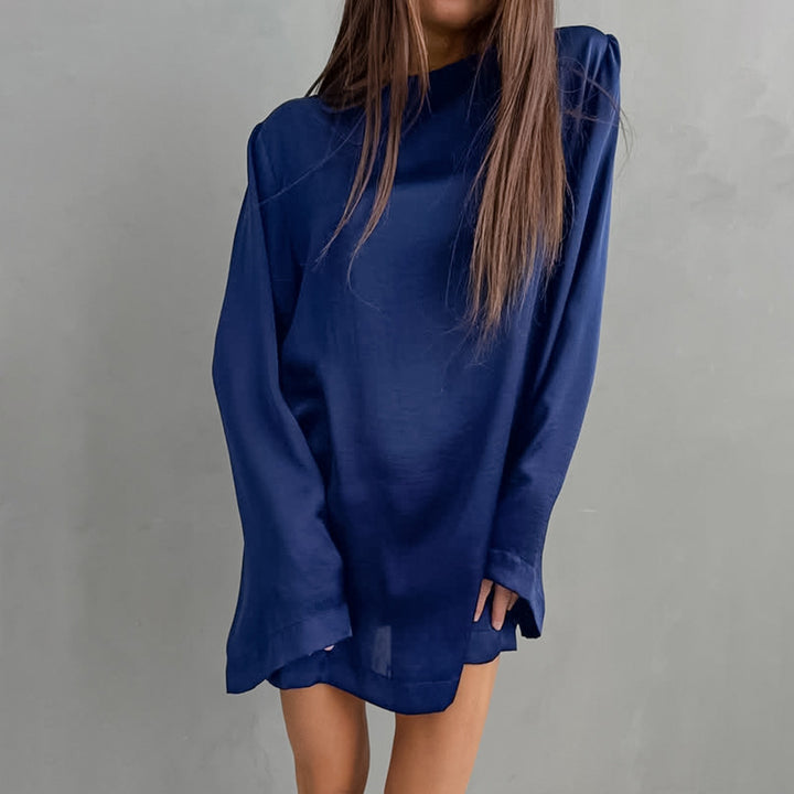 Dame mode oversized skjorte med lange ærmer og lige skæring Stilla