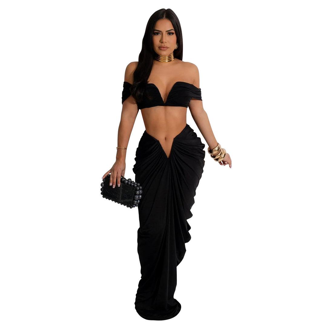Dame Elegante og stilfulde aftenkjole med off-shoulder snit Stilla