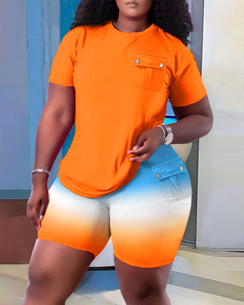 Dame Smarter Kort Loungewear-Sæt med praktiske lommer Stilla