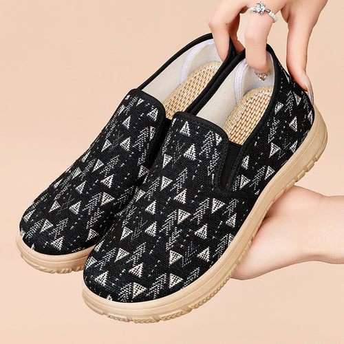 Femme Slip-On Fritid Sneakers med geometrisk mønster og komfort sål Stilla