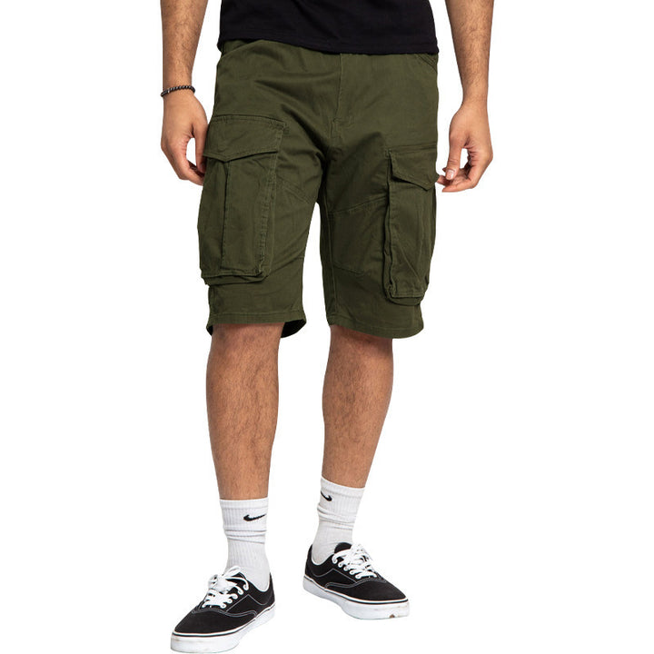 Herrer nan Cargoshorts med store klaplommer, lige ben og løs knælængde Skovae