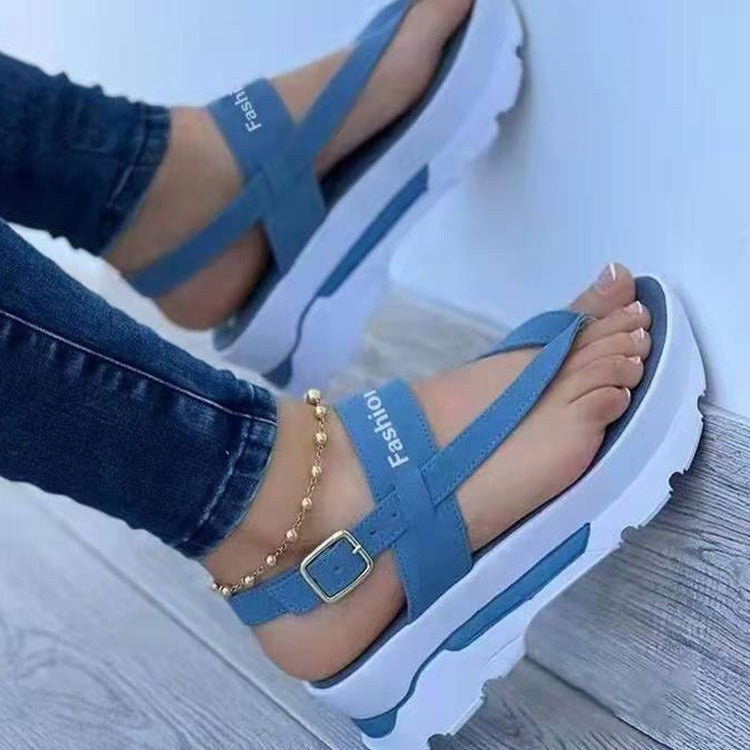Dame Retro Platform Sandaler Stilla