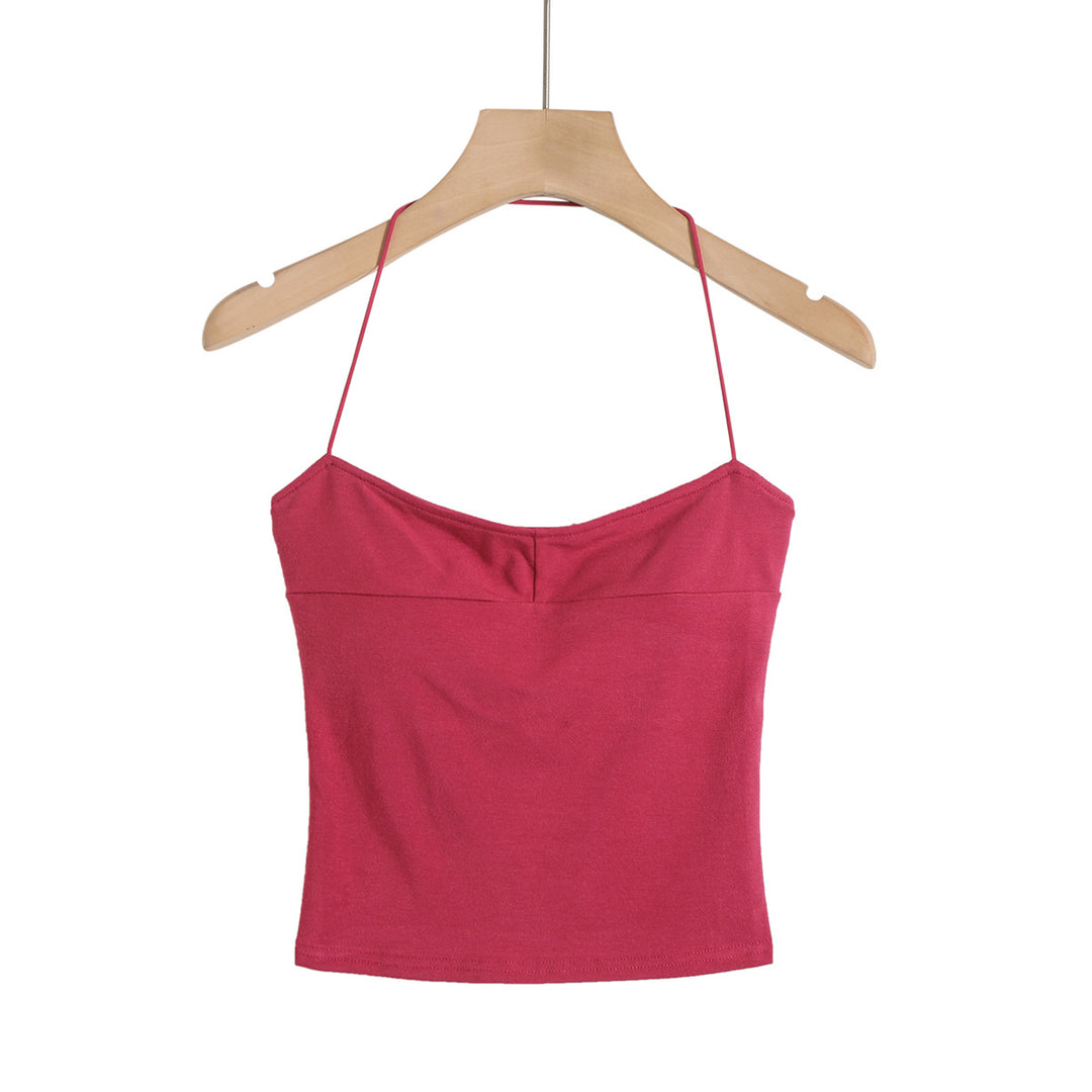 Dame Crop-Top med elegant spaghetti-stropdesign Stilla