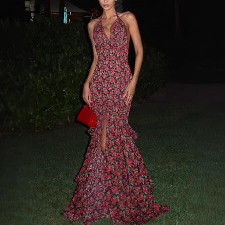 Femme Floral Maxi Kjole Stilla