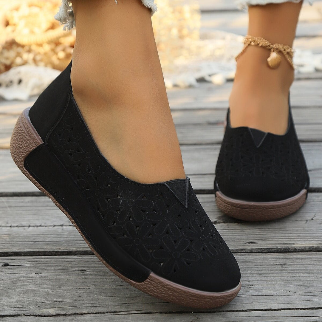 Dame Elegante Slippers med blomster cut-out design og skridsikker sål Stilla