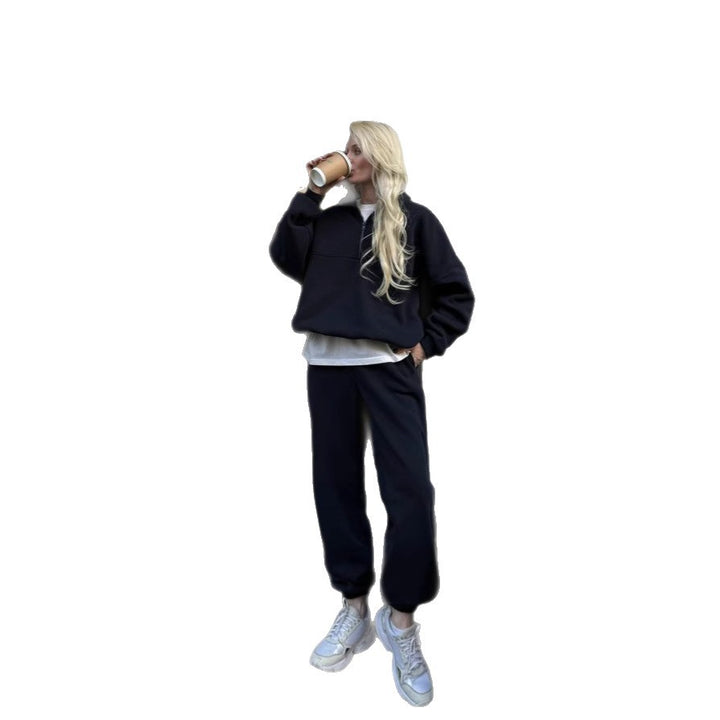 Kvinder Casual Oversized Hoodie og Joggingbukser Sæt Skovae