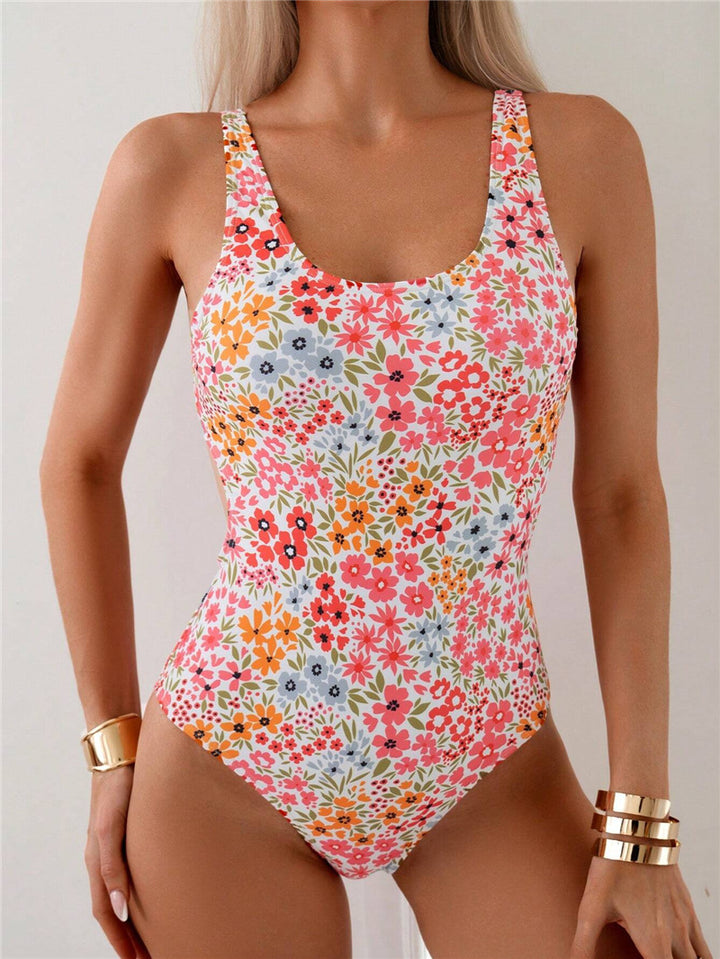 Dame Floral Tryk Én Stykke Badedragt Stilla