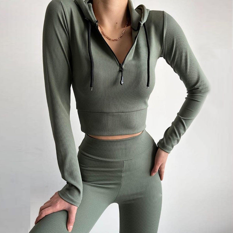 Kvinders afslappede langærmede jumpsuit med moderne stand-up krave og kontinuerlig lynlås Skovae