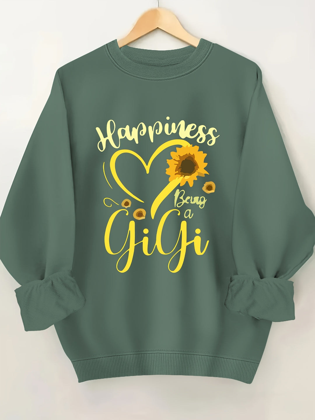Kvinders sweatshirt med voluminøse ærmer og muntert motiv Stilla