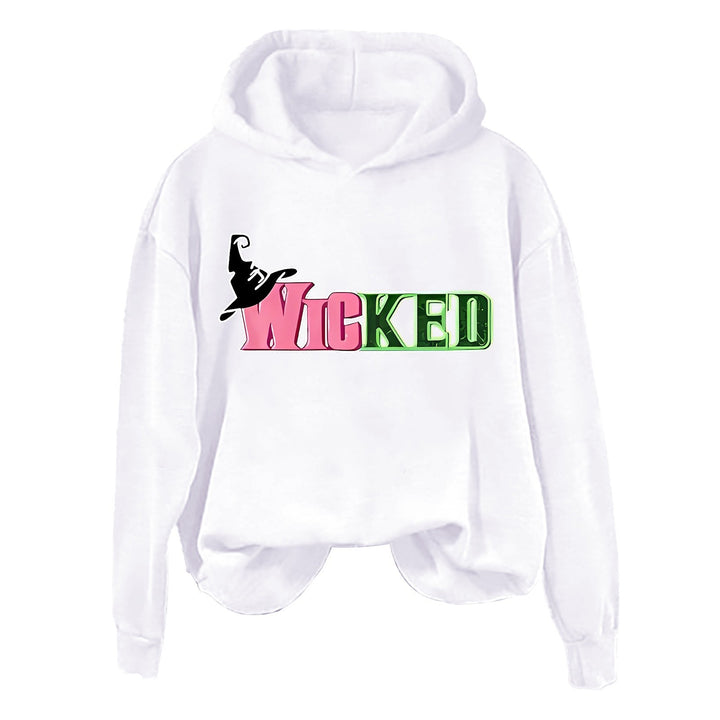 Dame hoodie med kreativ grafisk design Skovae