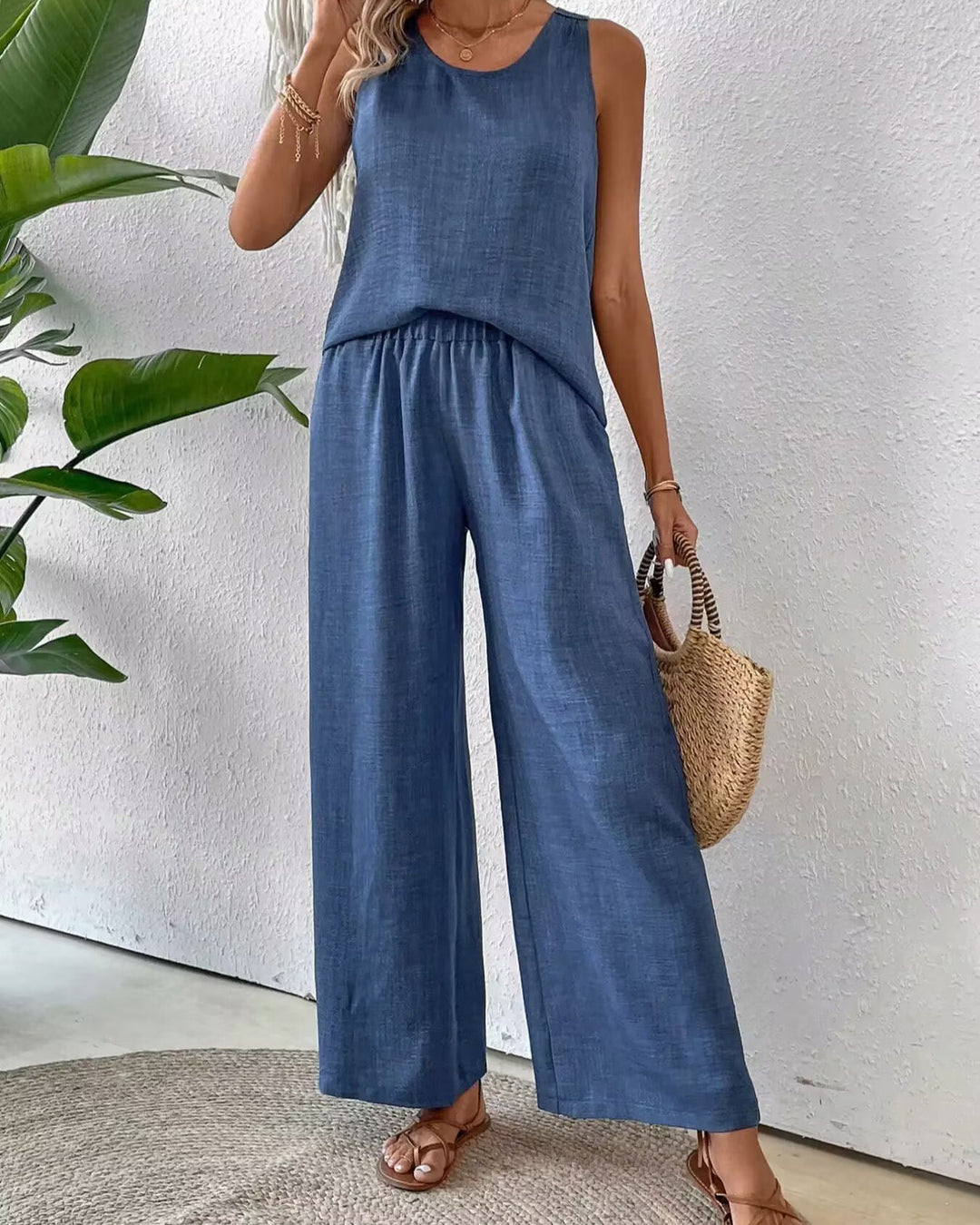 Dame afslappet bredt skåret jumpsuit Stilla