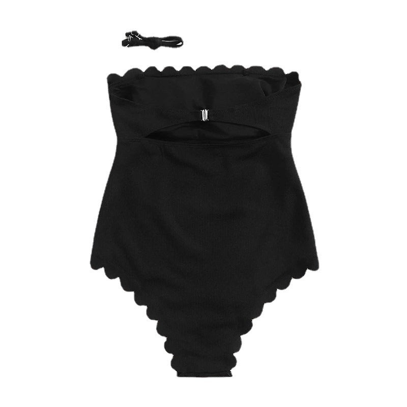 Dame eni-delt badeanzug med feminine ruffle detaljer og justerbare stropper Skovae