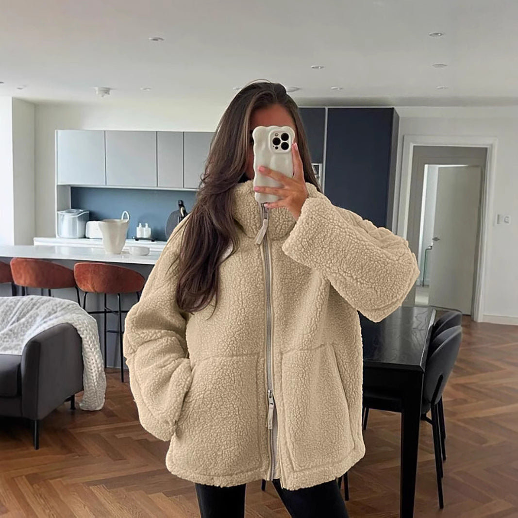 Kvinders Oversized Fleece Jakke Stilla