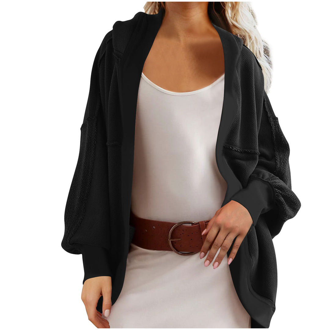 Dame casual oversized hoodie med åben front og luftige ærmer Stiila
