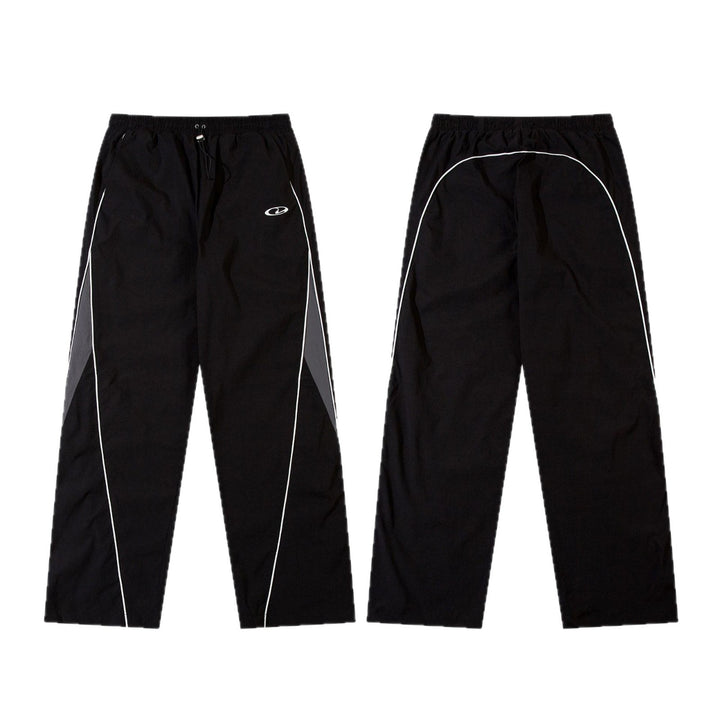 Herren nan sporty joggingbukser med elastisk liv, sidelæns kontrastpiping og lige pasform Skovae