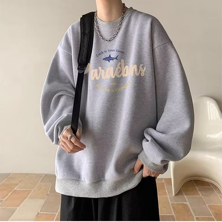 Damer afslappet sweatshirt med kreativt motiv og løs pasform Stilla