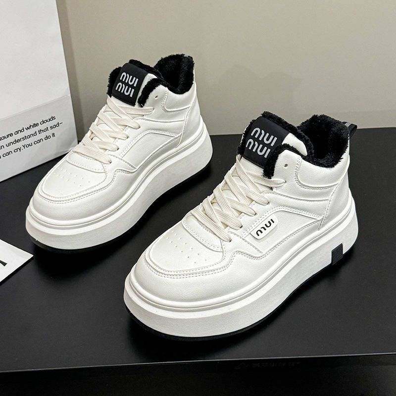 Dame vinterhigh-top sneakers med komfortabelt foder og tyk plateau Stilla