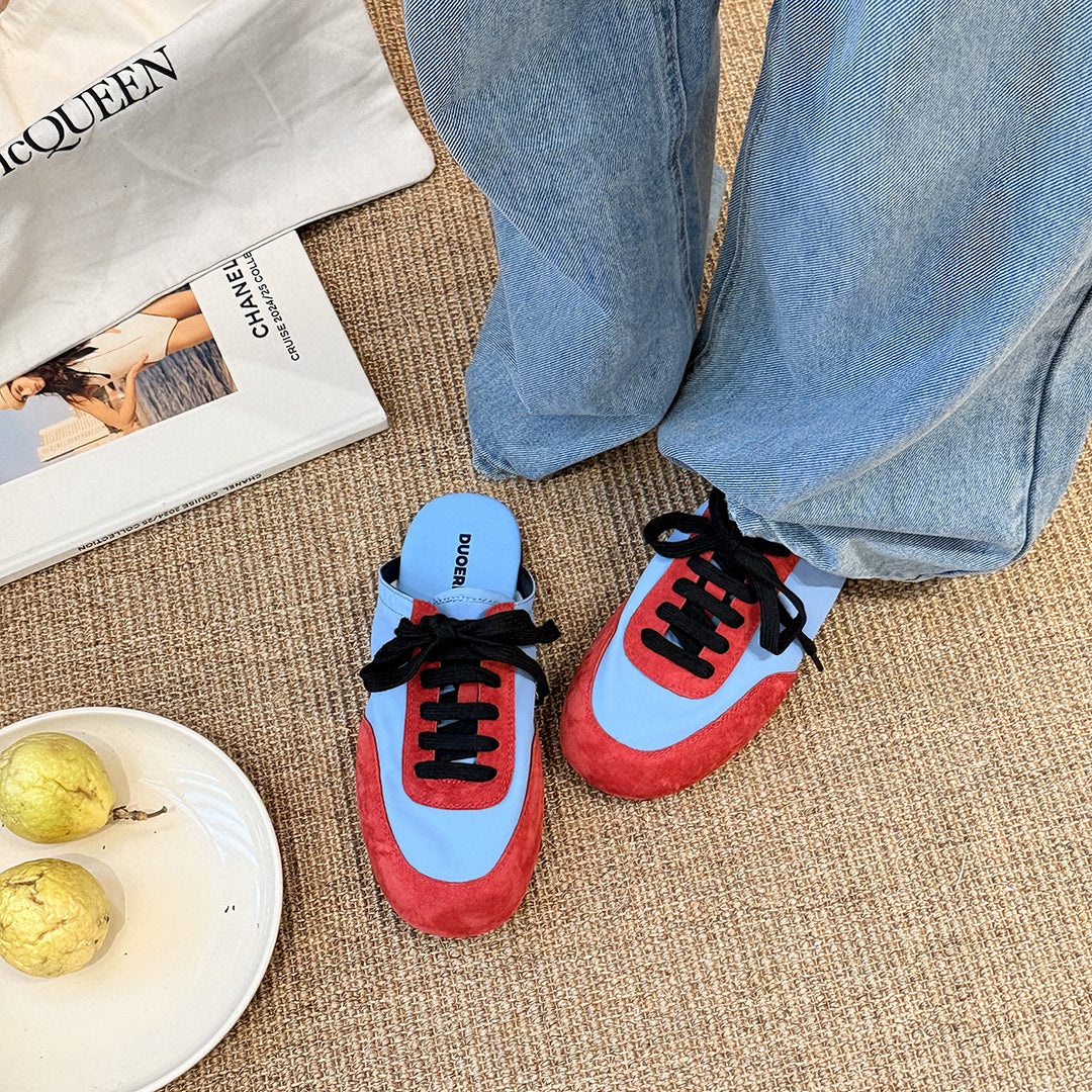 Femme Stilfulde Slip-On Sneakers med innovativt snørredetalje Stilla
