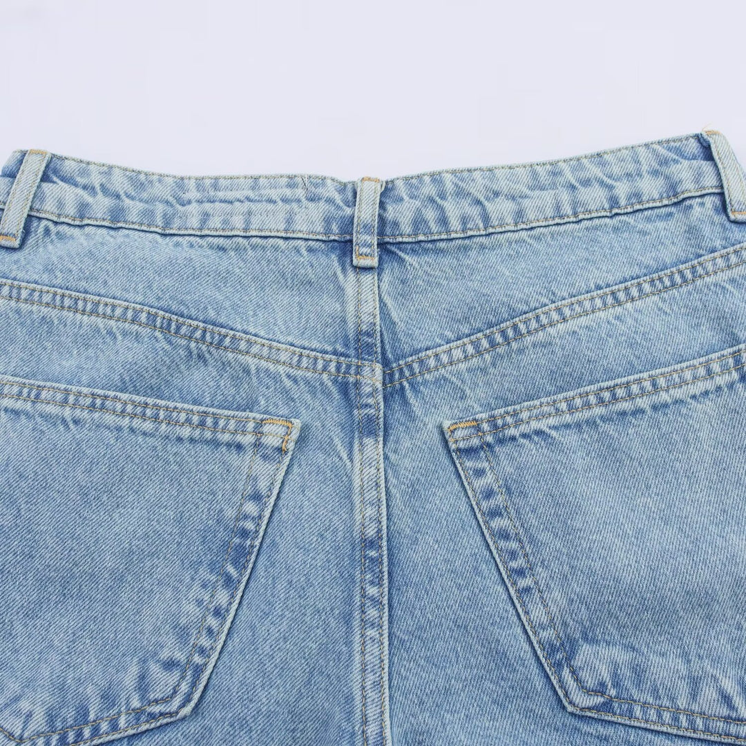 Dame løse jeans med blomster spidse applikationer Skovae