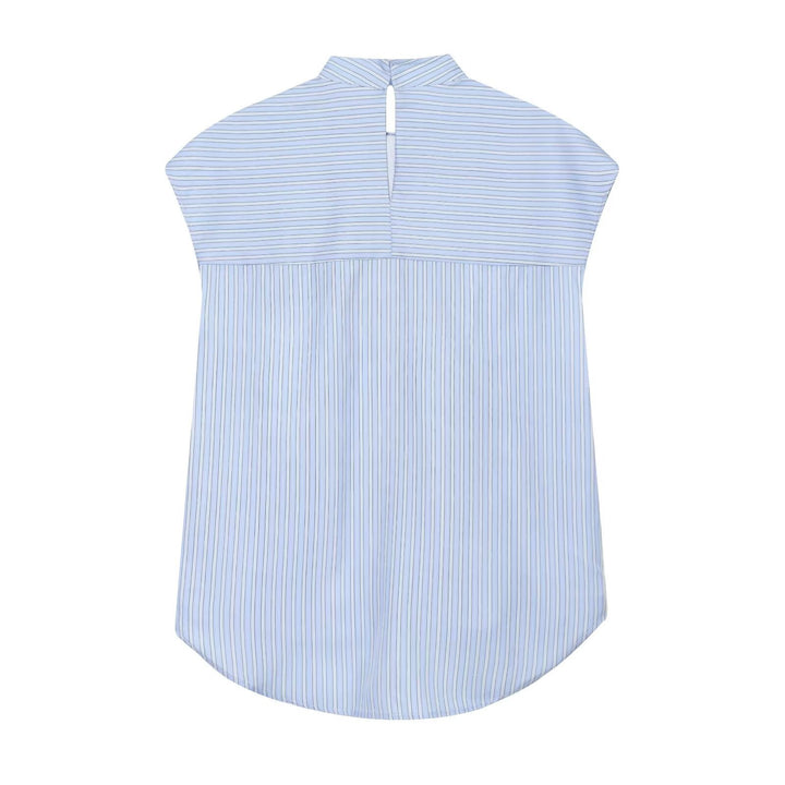 Damebluse med moderne snit og unik bindekrave Skovae