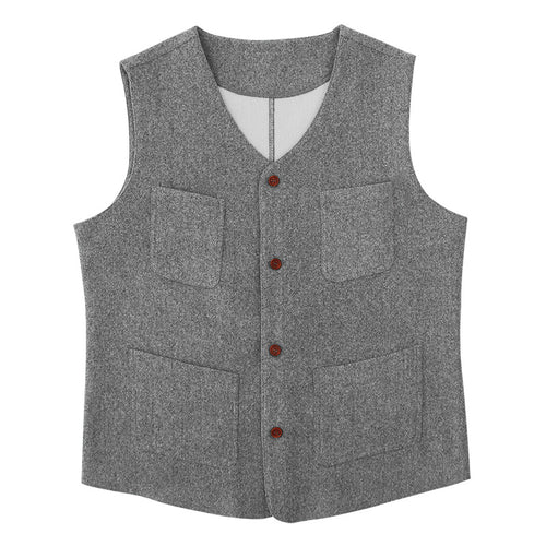 Herrer alsidig vest med praktiske lommer og moderne design Stilla