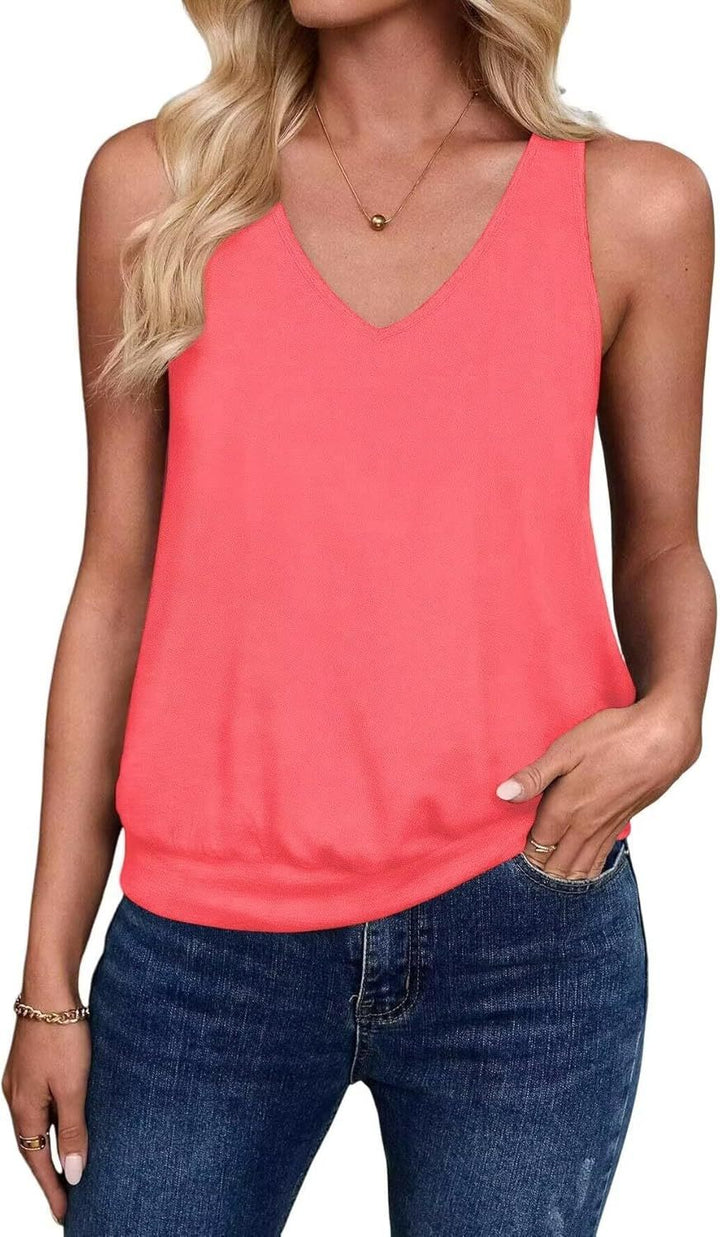 Dame Fritids V-Hals Tanktop Stilla