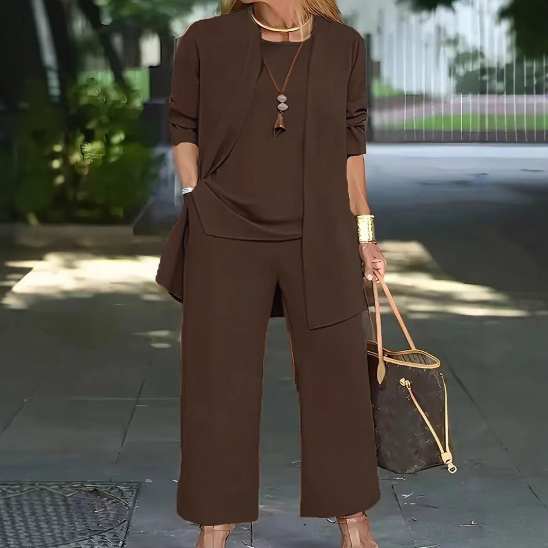 Dame trendy to-delt sæt med løs pasform og moderne blazer Stilla