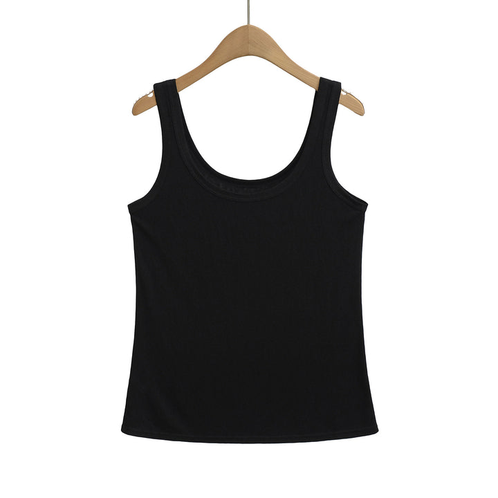 Dame ærmeløs tanktop i åndbart bomuldsblandingsmateriale med blød greb og tætsiddende snit Stilla