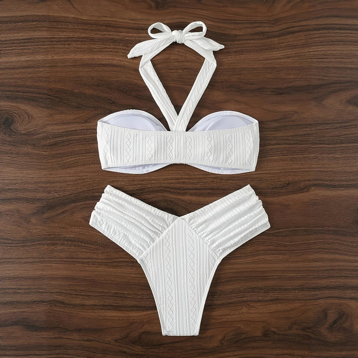 Dame Bandeau-Bikini med innovativ indpakningsdesign og figurvenlig skæring Skovae